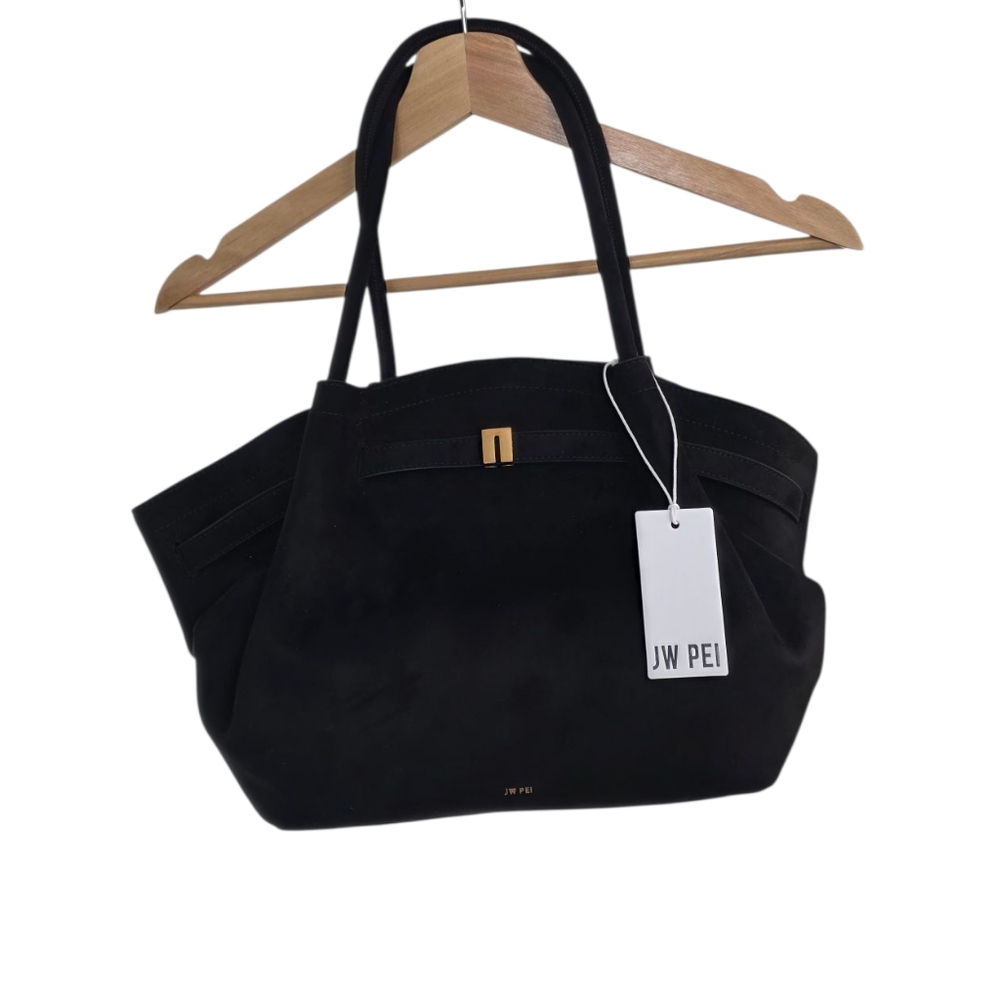 JW PEI Medium Tote New With Tags Black Suede - Picture 1 of 5